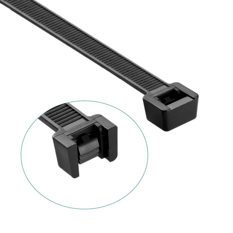 Superun Black Zip Ties 6 Inch, 40 Lbs Tensile Strength Wire Ties (Industrial Grade Cable Ties) Pack of 100 - Image 5